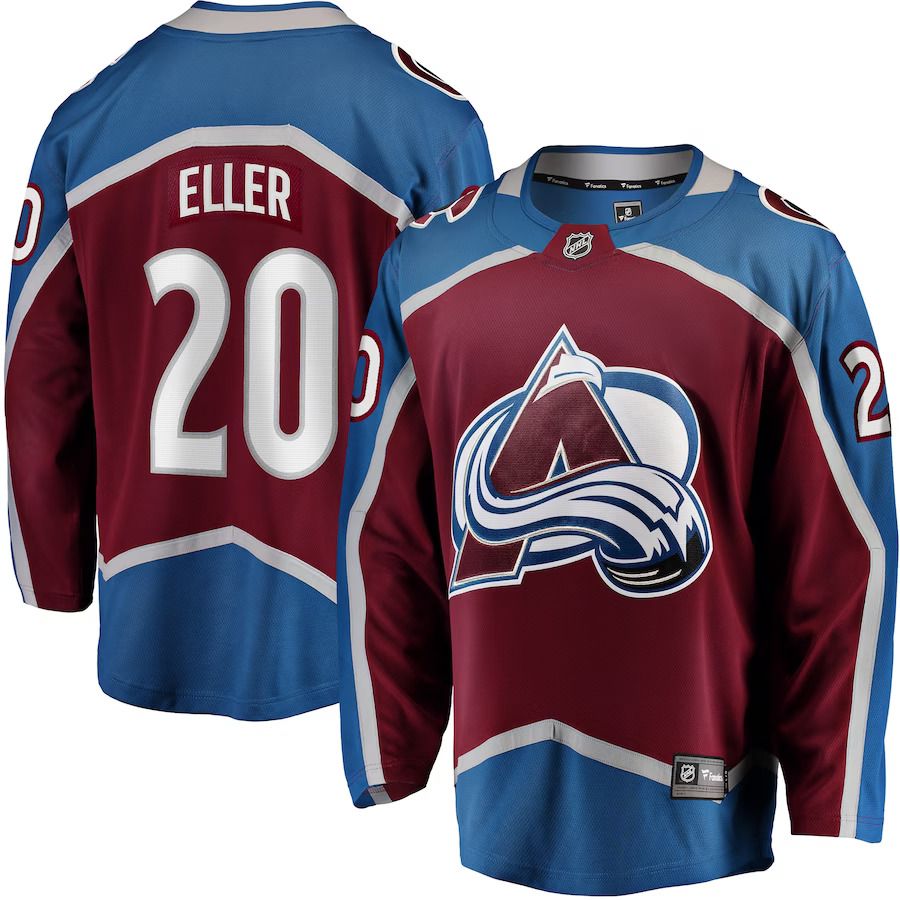 Men Colorado Avalanche #20 Lars Eller Fanatics Branded Burgundy Home Breakaway NHL Jersey->colorado avalanche->NHL Jersey